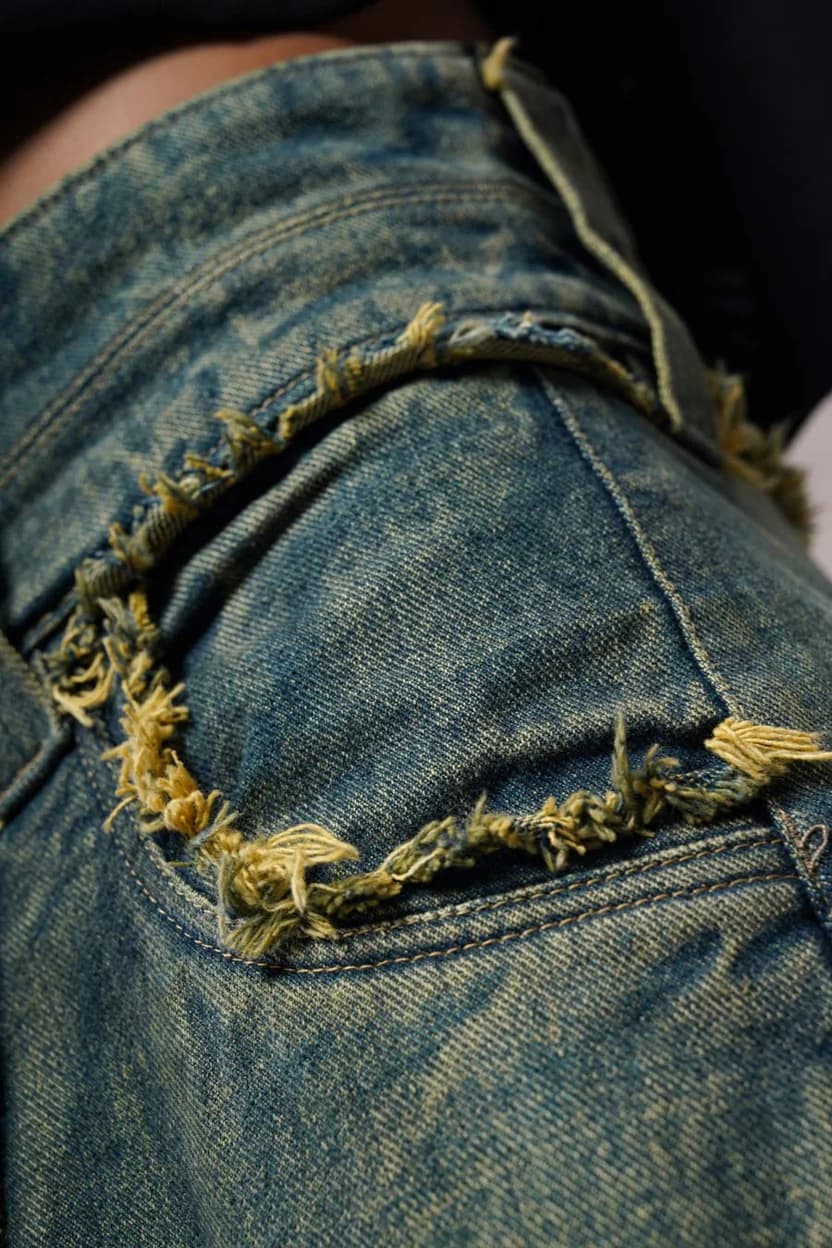 Strata Layered Denim fabric detail | Karmik