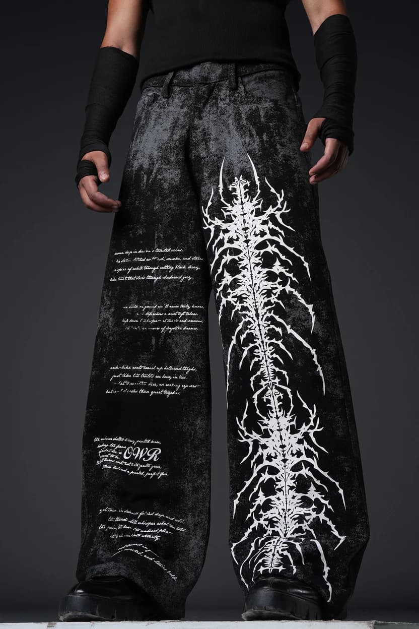 Exoskeleton Acid-Wash Denim front view | Karmik