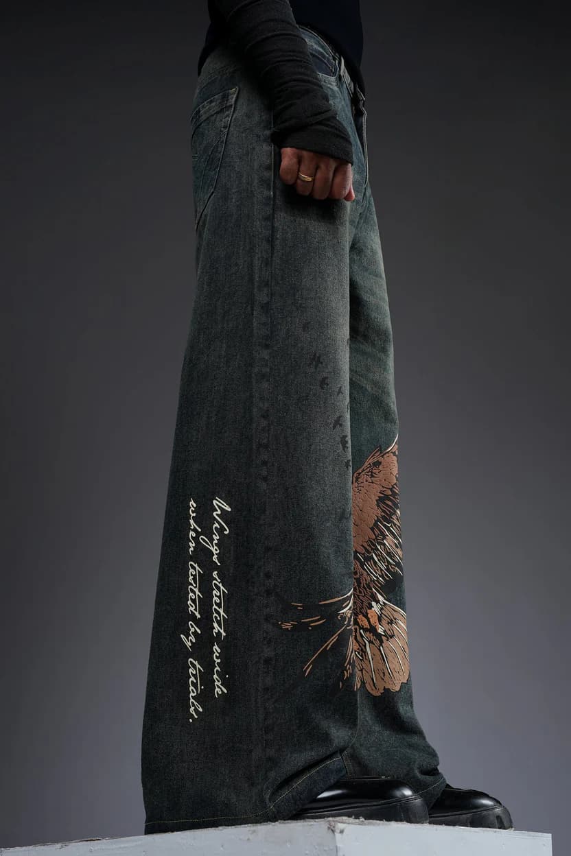 Falcon Stitch Denim back view | Karmik